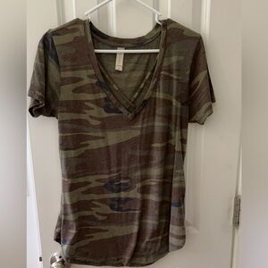 V-Neck camo top